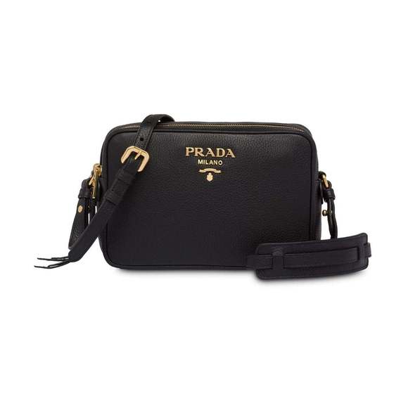 Prada Black Vitello Phenix Leather Double Zip Cross Body - Picture 3 of 12